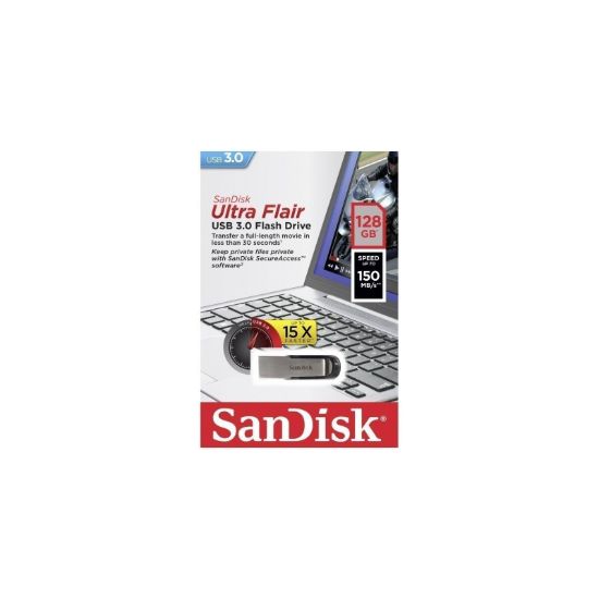 USB накопичувачі SanDisk 128Gb USB 3.0 Ultra Flair Black