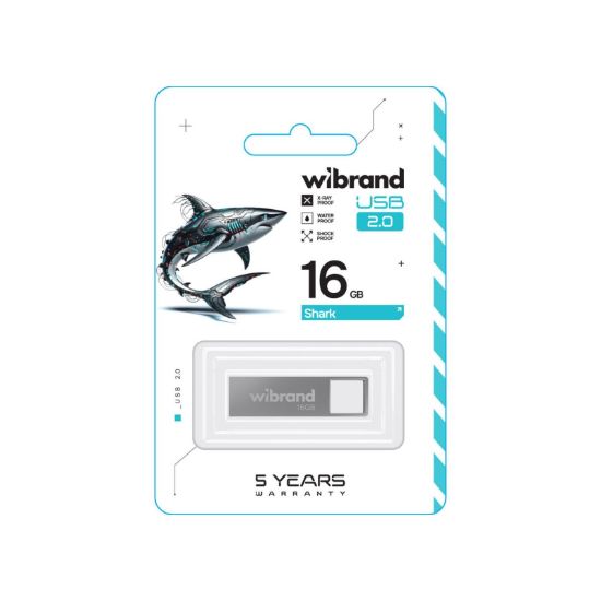USB накопичувачі Wibrand 16Gb Shark Silver