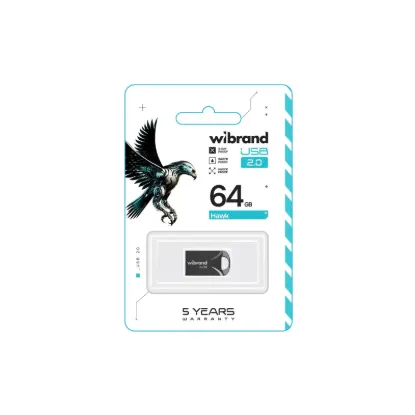 USB накопичувачі Wibrand 64Gb Hawk Black