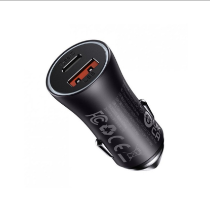 Зарядка 12V Baseus Golden Contactor Max 60W USB + USB Type-C CGJM000113 Dark Gray