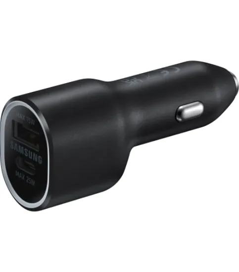 Зарядка 12V Samsung EP-L4020NBEGRU 40W Type-C + 15W USB Black