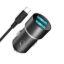 Зарядка 12V SkyDolphin 2.4A 2USB SZ02 + microUSB Cable Aluminium Black