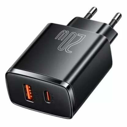 Зарядка 220V Baseus Compact Quick Charger U+C 20W EU Black
