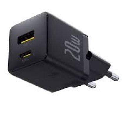 Зарядка 220V Baseus Palm Fast Charger Type-C+USB 20W Black