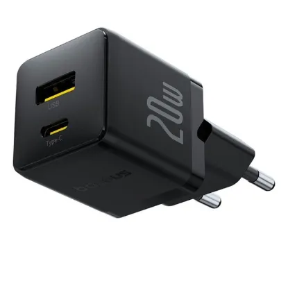 Зарядка 220V Baseus Palm Fast Charger Type-C+USB 20W White