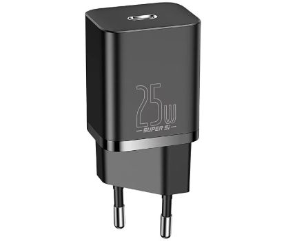 Зарядка 220V Baseus Super Si Quick Charger 1C 25W EU Black