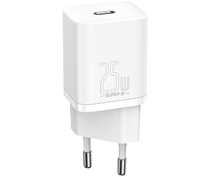 Зарядка 220V Baseus Super Si Quick Charger 1C 25W EU White