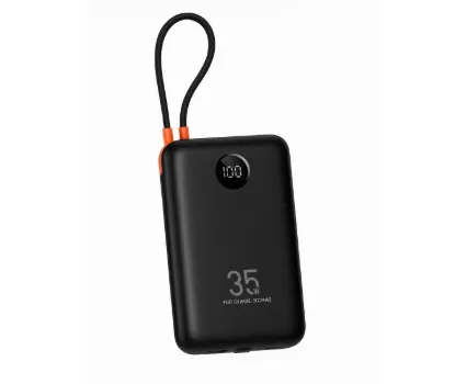 Зовнішні батареї Veger 20000mAh K2 35W Built-in Cables PD Black (гарантія 6 міс.)