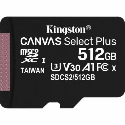 Карта памяті Kingston microSDXC 512Gb Canvas Select Plus C10 UHS-1 U3 A1 R100 mB/s