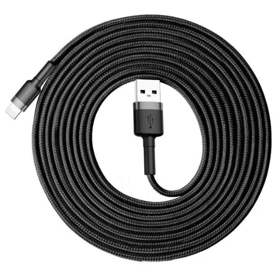 Кабелі Baseus Lightning 2.0A 3.0m Cafule CALKLF-RG1 Black Gray