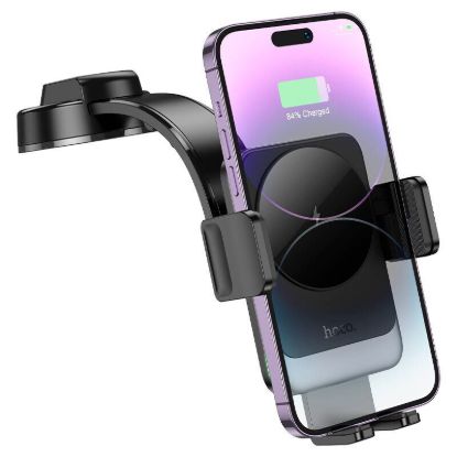 Автотримачі HOCO HW14 Speed Wireless Fast Charging Metal Gray