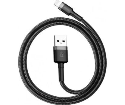 Кабелі Baseus Lightning 2.4A 1.0m Cafule CALKLF-BG1 Black Gray