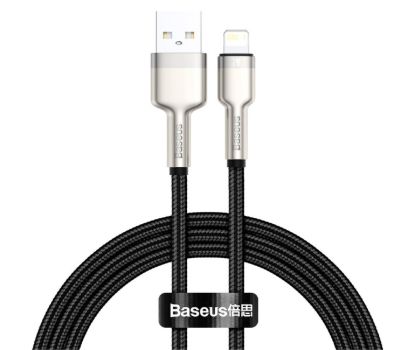 Кабелі Baseus Lightning 2.4A 1.0m Cafule Metal CALJK-A01 Black