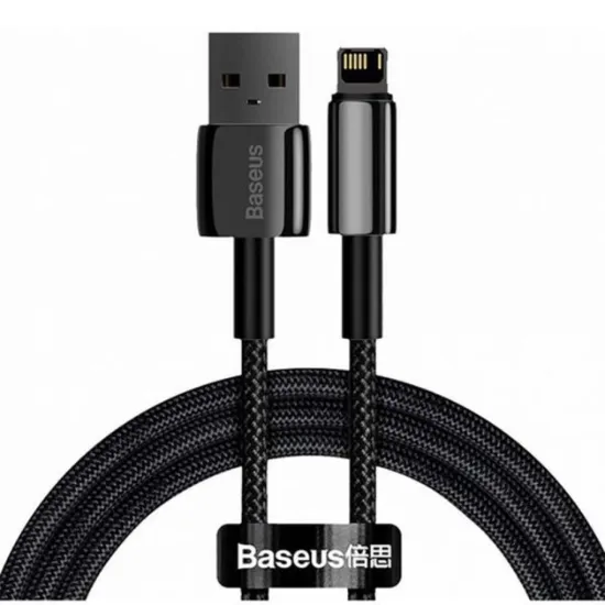 Кабелі Baseus Lightning 2.4A 1.0m Tungsten Gold CALWJ-01 Black
