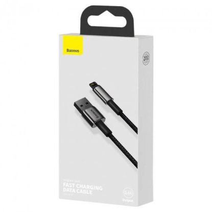 Кабелі Baseus Lightning 2.4A 2.0m Tungsten Gold CALWJ-A01 Black