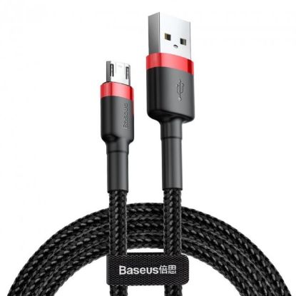 Кабелі Baseus microUSB 2.4A 1.0m Cafule CAMKLF-B91 Black Red