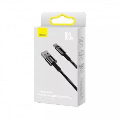 Кабелі Baseus Type-C 100W 1.0m Tungsten Gold CAWJ000001 Black