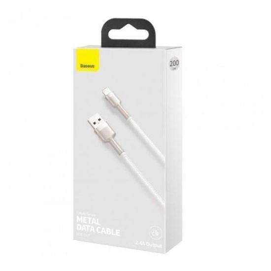 Кабелі Baseus Type-C to Lightning PD 20W 2.0m Cafule Metal CATLJK-B02 White
