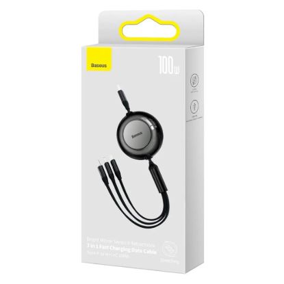 Кабелі Baseus Type-C to M+L+C 100W 1.1m Bright Mirror CAMJ010201 Black