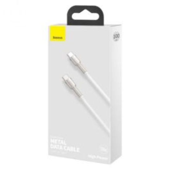 Кабелі Baseus Type-C to Type-C 100W 1.0m Cafule CATJK-C02 White