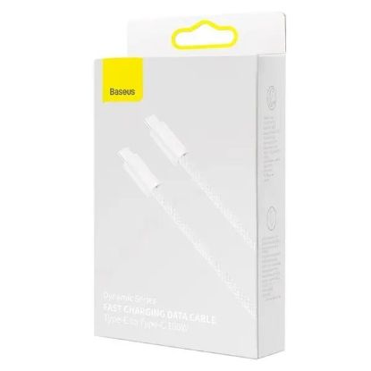 Кабелі Baseus Type-C to Type-C 100W 1.0m Dynamic CALD000202 White