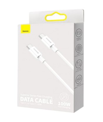 Кабелі Baseus Type-C to Type-C 100W 1.0m Superior CATYS-B02 White
