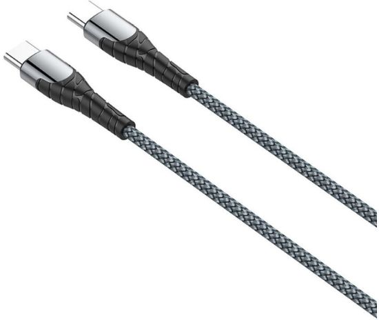 Кабелі ColorWay Type-C to Type-C PD65W 1.0m CW-CBPDCC040-GR Grey