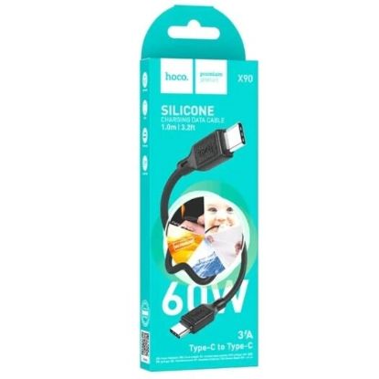 Кабелі HOCO X90 Type-C to Type-C 60W 3.0A 1.0m Black