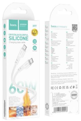 Кабелі HOCO X97 Type-C to Type-C PD60W 3.0A 1.0m White