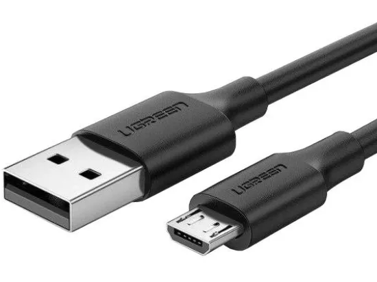 Кабелі Ugreen US289 USB 2.0 to Micro Cable Nickel Plating 2A 1.5m Black (60137)
