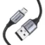 Кабелі Ugreen USB to Micro Cable Nickel Plating Aluminum Braid 1.5m Black (60147)