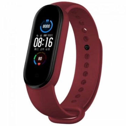 Ремінець до фітнес браслета Xiaomi Mi Band 5 Wine Red