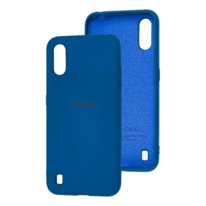 Чохол-накладка Silicone Case (силикон Soft Touch) Samsung A015 Blue