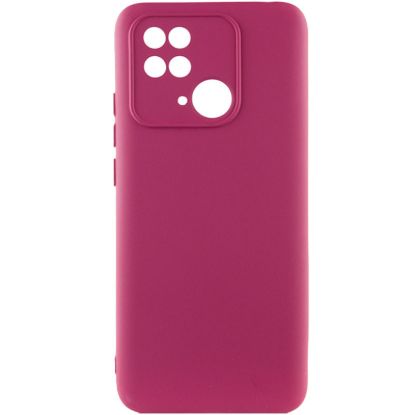 Чохол-накладка Silicone Case Full Camera Poco C40 Marsala
