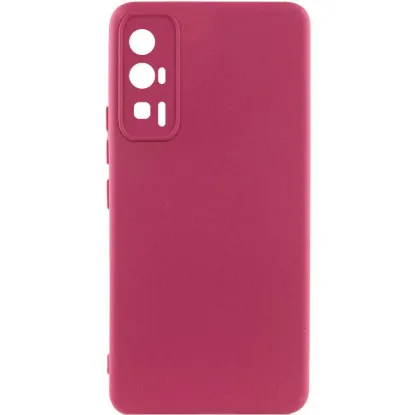 Чохол-накладка Silicone Case Full Camera Poco F5 Pro Marsala