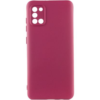Чохол-накладка Silicone Case Full Camera Samsung A315 Marsala