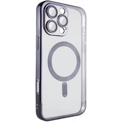 Чохол-накладка Space Collection Samsung S921 S24 Black MagSafe Transparent