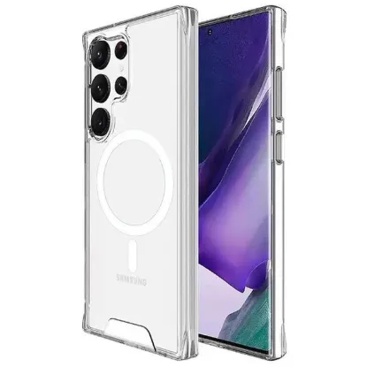 Чохол-накладка Space Collection Samsung S928 S24 Ultra MagSafe Transparent