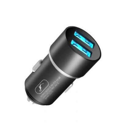 Зарядка 12V SkyDolphin 2.4A 2USB SZ02 Aluminium Black