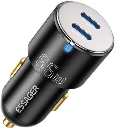 Зарядка 12V SkyDolphin 2.4A 2USB SZ02 Aluminium Black