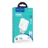 Зарядка 220V HOCO C76A Plus PD20W/1xType-C White