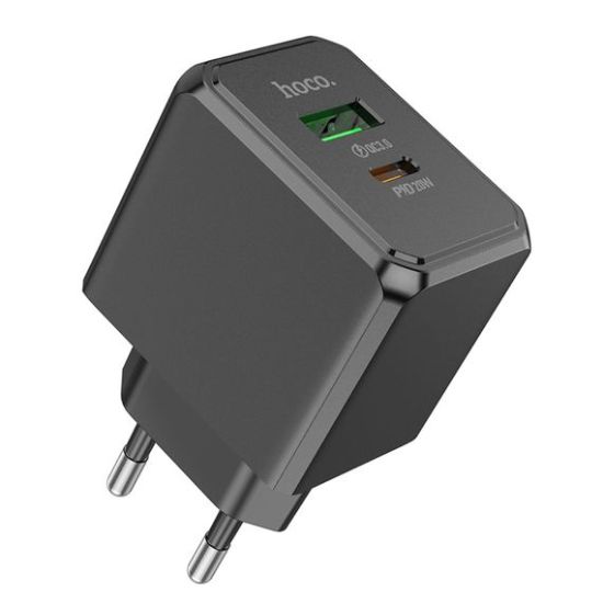 Зарядка 220V HOCO CS14A PD20W/QC3.0/1xUSB/1xType-C Black