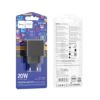 Зарядка 220V HOCO CS14A PD20W/QC3.0/1xUSB/1xType-C Black