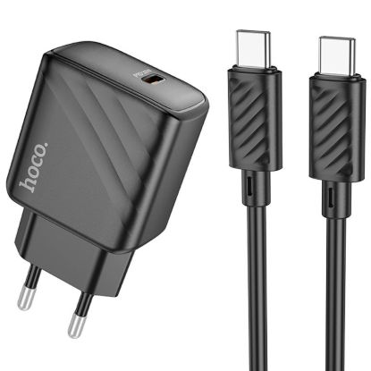 Зарядка 220V HOCO CS22A PD30W + Type-C to Type-C Black