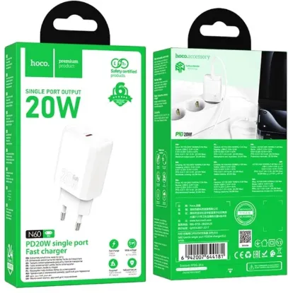 Зарядка 220V HOCO CS22A PD30W + Type-C to Type-C Black
