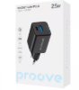 Зарядка 220V Proove Pocket Gan Type-C 25W Black