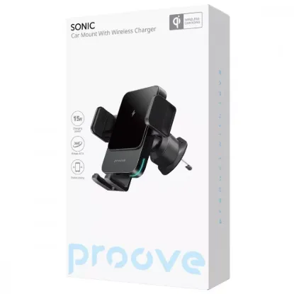 Автотримачі Proove Sonic Car Mount with Wireless Charger Black