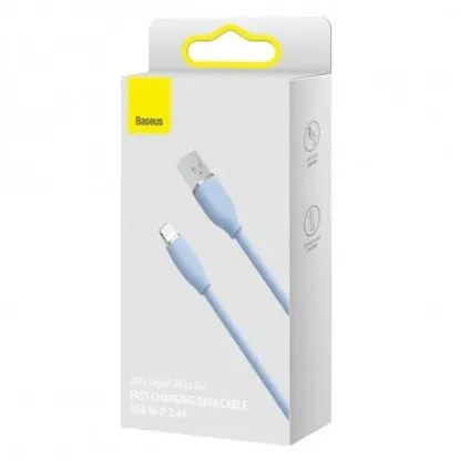 Кабелі Baseus Lightning 2.4A 2.0m Jelly Liquid Silica Gel CAGD000103 Blue