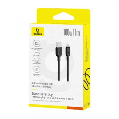 Кабелі Baseus Type-C 100W 1.0m Silky P10377703113-00 Black