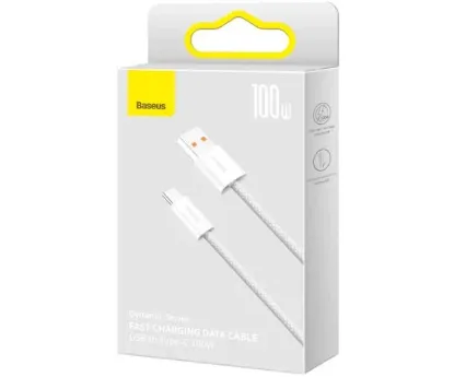 Кабелі Baseus Type-C 100W 2.0m Dynamic CALD000702 White